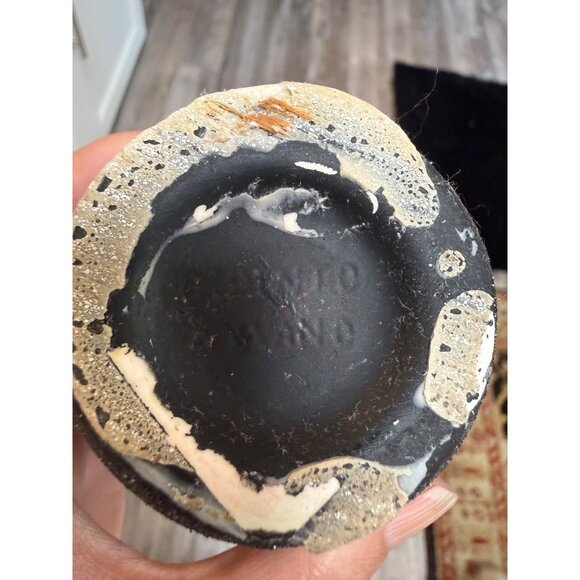 Souvenir VTG Handcrafted Etna Volcano Ceramic Vase Texture Italy Rustic cottage - Picture 3 of 15